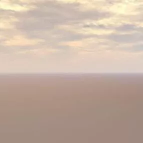 Gobi Desert With Sunset Sky 3d model