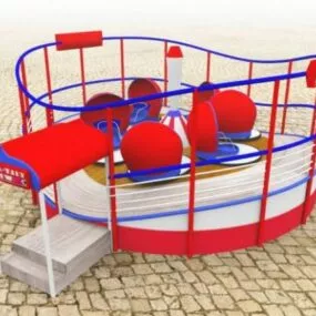 Playground Tilt Whirl For Kid 3d model