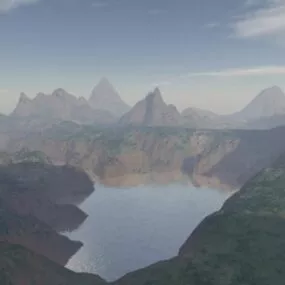 Time Prehistoric Ancient Landscape 3d model