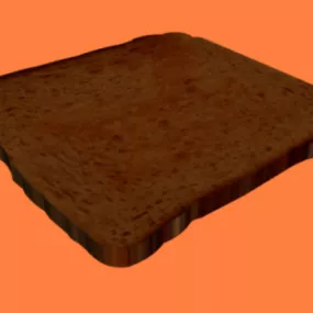 Slice Toast Bread Food 3d model