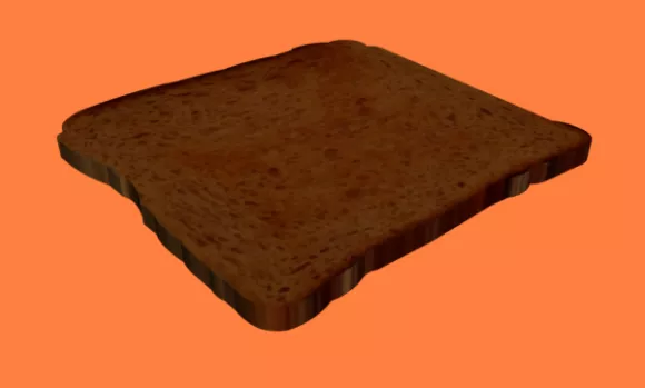 Slice Toast Bread Food 3d model Slice Toast Bread Food 3d model