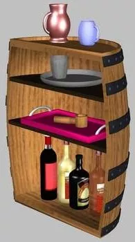 Side Shelf Modern Style 3d model