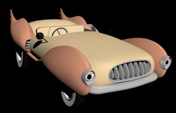 Cartoon Car Smooth Edge 3d model Cartoon Car Smooth Edge 3d model