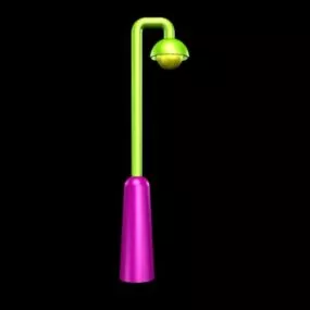 Cartoon Street Lamp 3d model