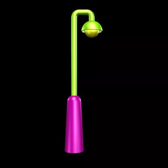 Table Lamp With Figurine Base 3d model