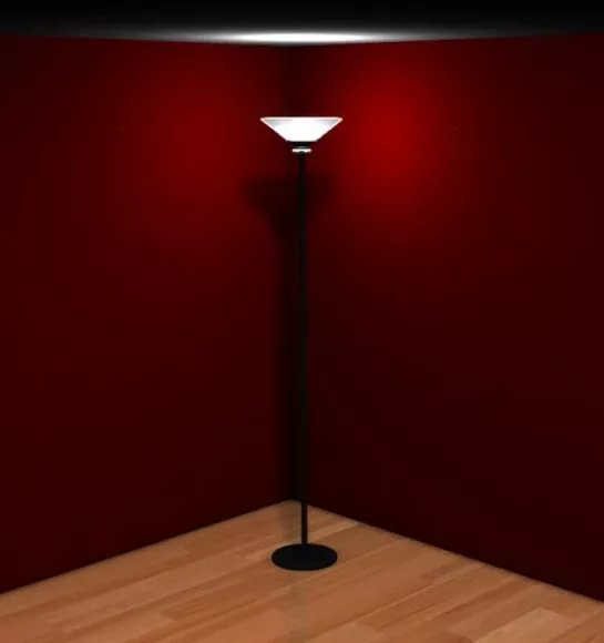 Modern Fluorescent Lamp 3d model