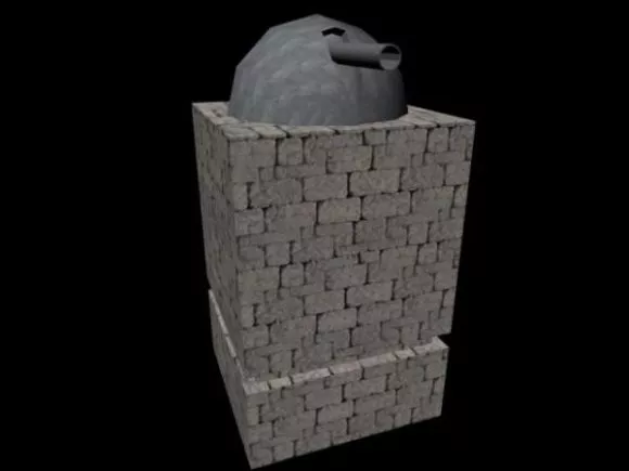 Ancient Guard Tower Building 3d model