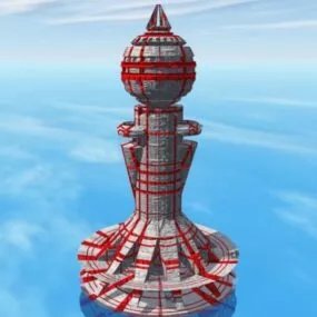 Tower Lego Style 3d model
