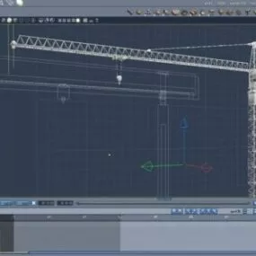 Tower Crane For Construction 3d model