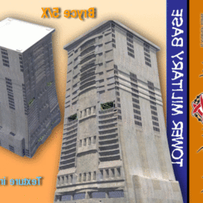 Military Base Tower Building 3d model