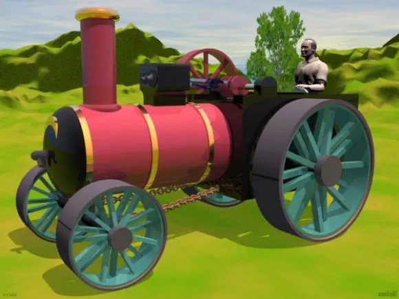 Truck Traction Engine 3d model Truck Traction Engine 3d model