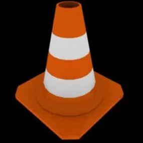 Traffic Cone Plastic 3d model