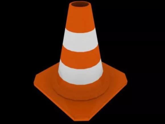 Traffic Cone Plastic 3d model Traffic Cone Plastic 3d model