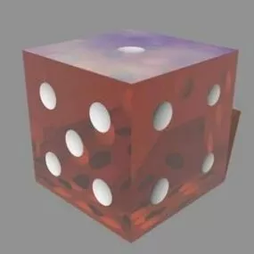 Transparent Dice Toy 3d model