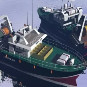 Trawler Cargo Ship 3d model
