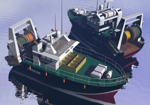 Big Hovercraft Ship 3d model