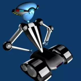 Scifi Wheel Robot 3d model