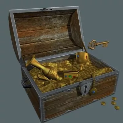 Treasure Box Of Gold 3d model