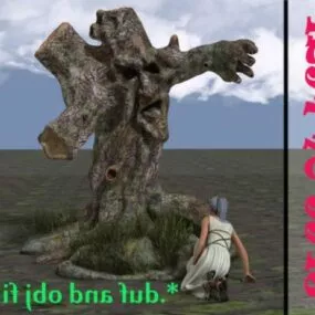 Dry Log Tree Of Fear 3d model