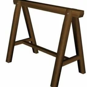 Treteau Bench Furniture 3d model