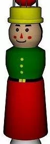 Wooden Toy Character 3d model