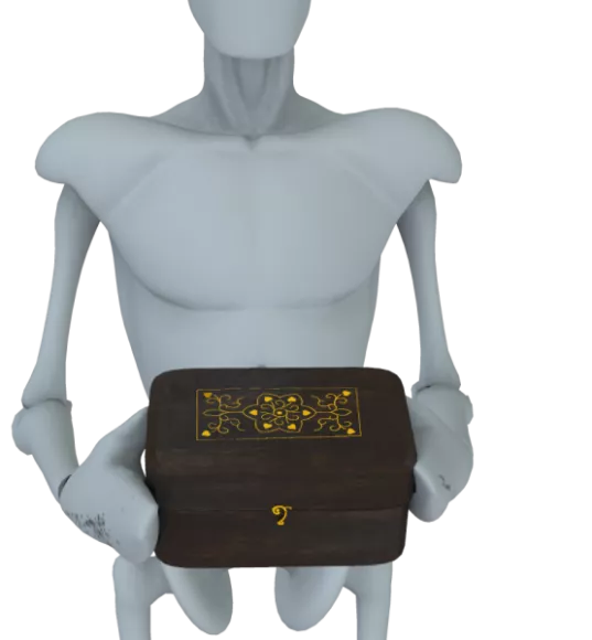 Robot Character Bring The Secret Box 3d model Robot Character Bring The Secret Box 3d model