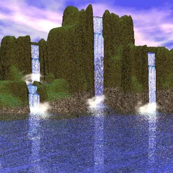 Waterfall Landscape 3d model