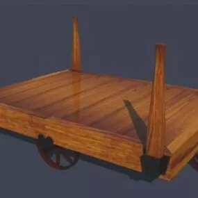 Trolly Wood Cart 3d model