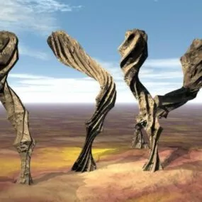 Twist Art Sculpture 3d model