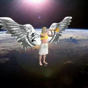 Angel With Wing And Trumpet 3d model