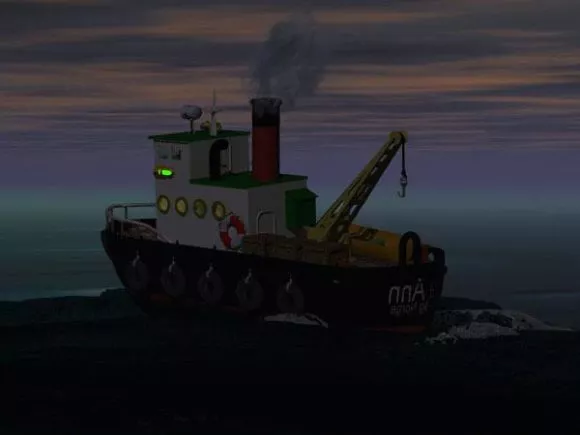 Boat With Row 3d model