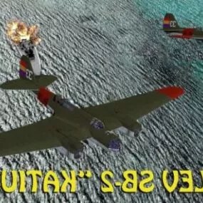 Bomber Aircraft Tupolev Sb2 3d model