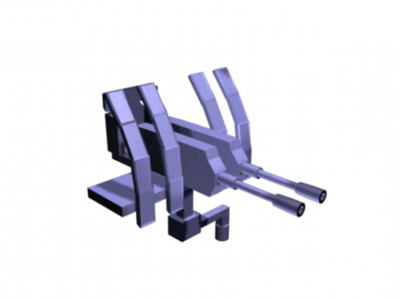 Weapon Machine Gun Mitra 3d model