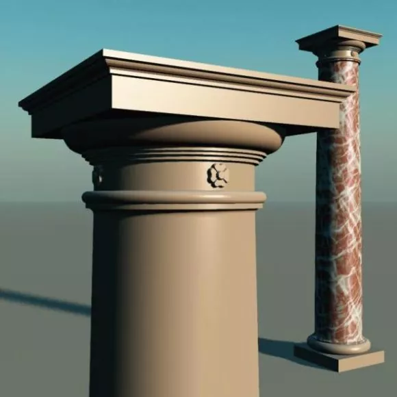 Modern Neoclassic Style European Column 3d model