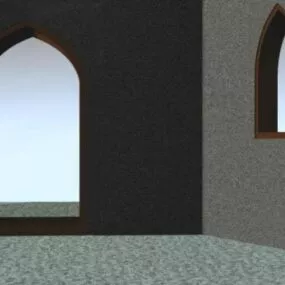Two Walls House Interior 3d model