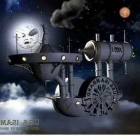 Fantasy Uss Spaceship 3d model