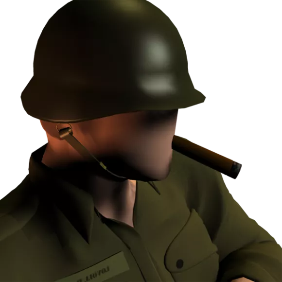 Male Character With Warrior Helmet 3d model