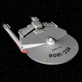 Uss General Futuristic Spacecraft 3d model