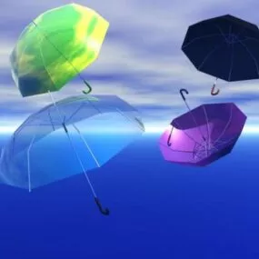 Colorful Umbrella Decoration 3d model