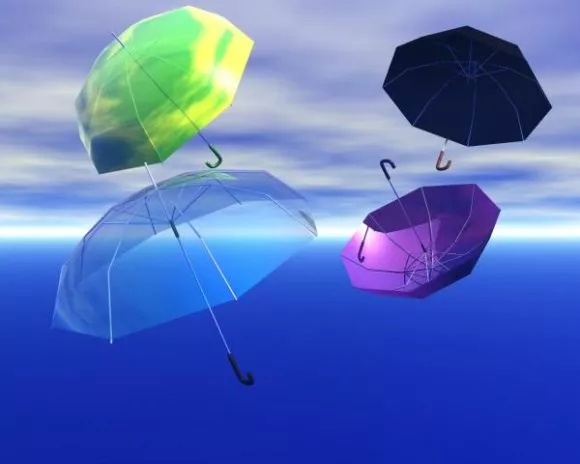 Boy Hanging Umbrella 3d model