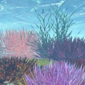 Under The Sea With Colorful Coral 3d model