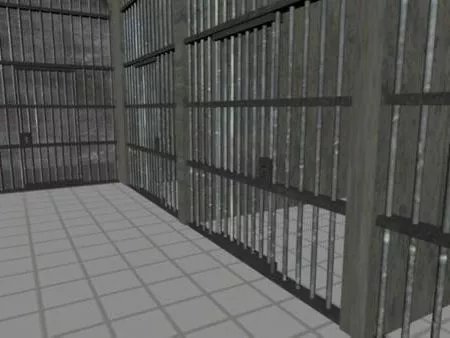 Fence By Wood Log 3d model