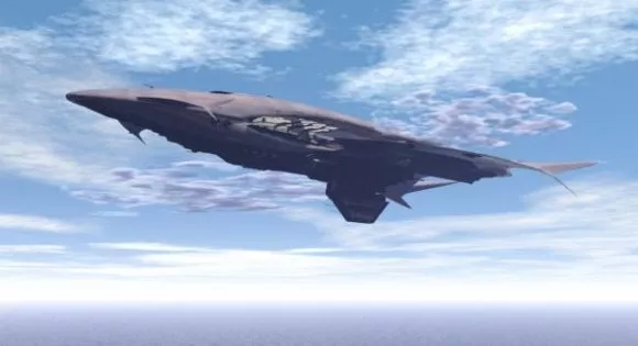 Jet Plane Futuristic Spaceship 3d model
