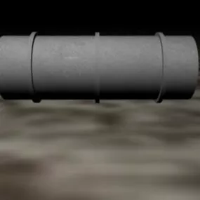 Industrial Equipment Uranium Cylinder 3d model