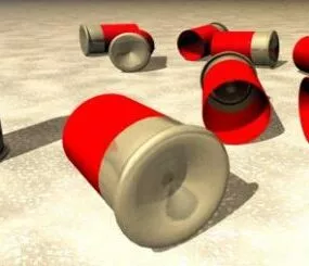 Shotgun Cartridge Used 3d model
