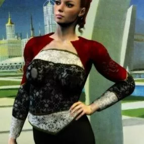 Fashion Girl Character 3d model