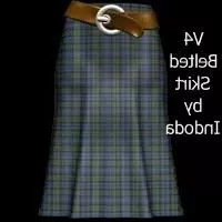 Belted Skirt Fashion 3d model