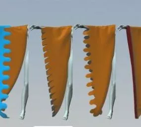 Dynamic Sleeves Textile 3d model