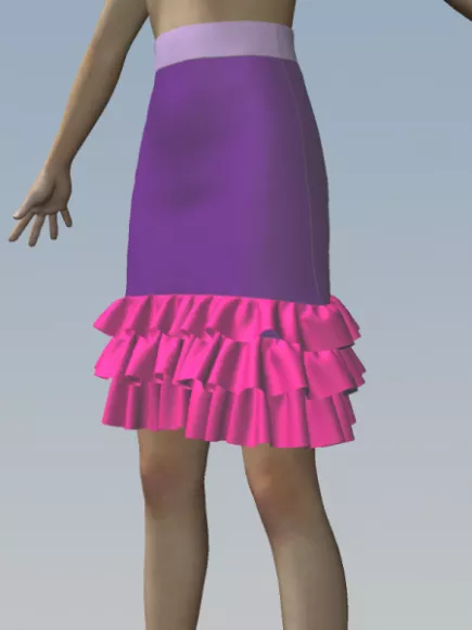 Girl Characters In Patio Space 3d model