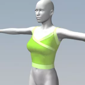 Mannequin Surplice Tshirt Fashion 3d model